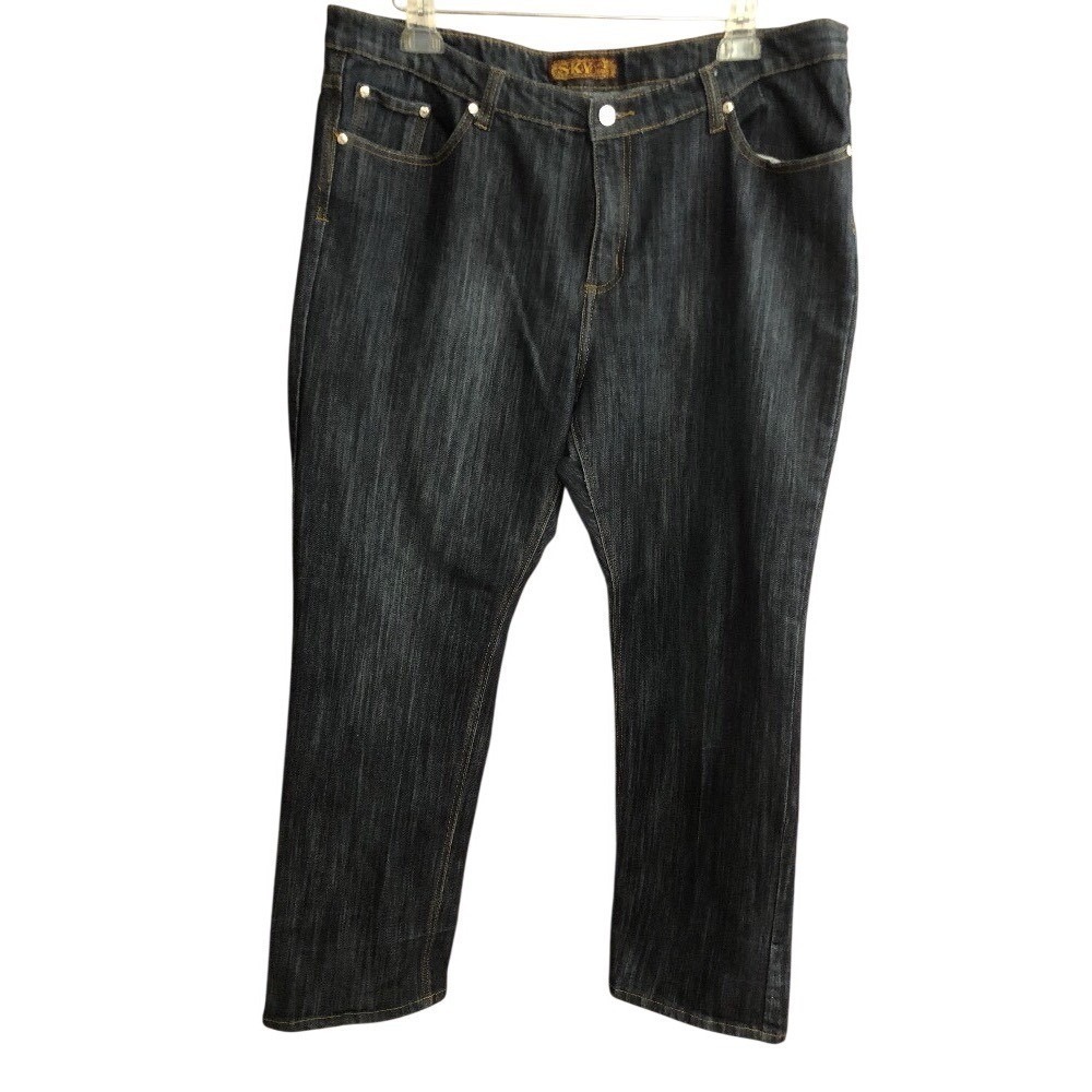 Sky‎ Jeans Women's  Plus  Size 20 Straight Leg Dark Wash Cotton blend